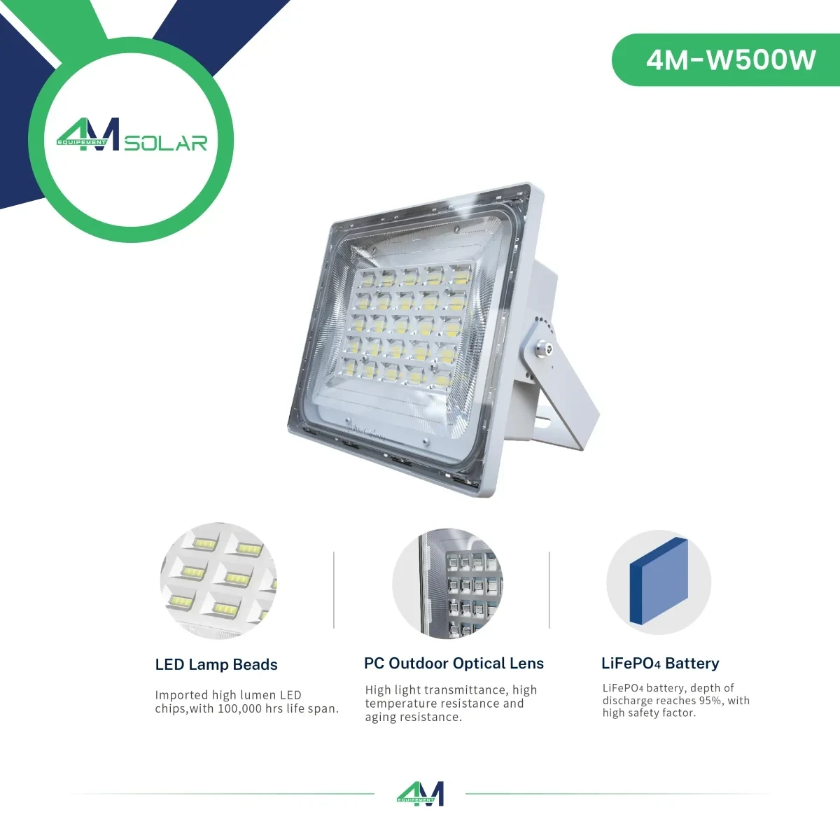 Projecteur 4M SOLAR W500W