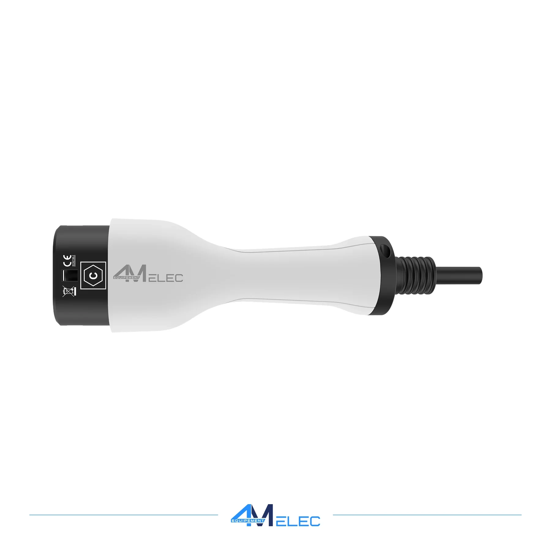 Câble de Recharge Type 2 – 32A – 7,4 kW – Longueur 5 m – Noir ou Blanc